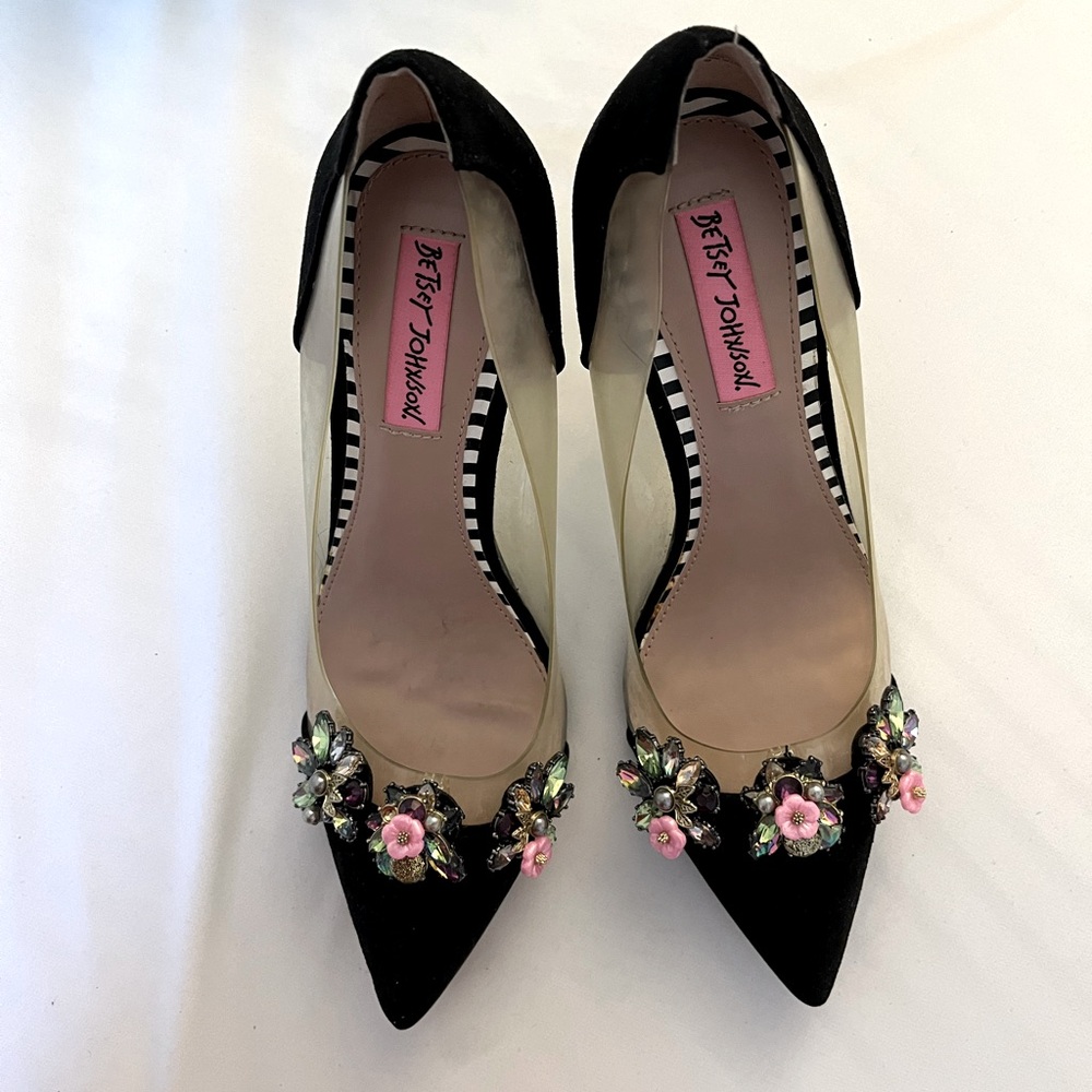 Betsy Johnson Jane Jeweled pointed toe Stiletto Heels
